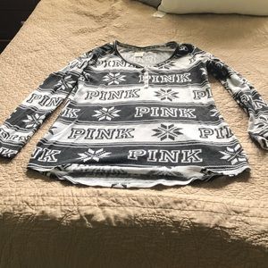 PINK sleep shirt size large good condition